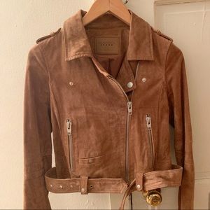 BLANKNYC morning suede moto jacket XS